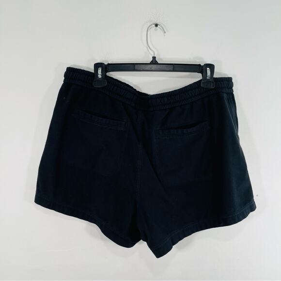 Athleta Farallon Black Mid Rise Drawstring Waist Organic Cotton Shorts 16 - Picture 10 of 14